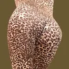 Kvinnors Shapers Kvinnor Män Långärmad Leotard Leopard Print Bodysuit Sexig Korsett En bit Montering Sträckt Tight Stilig