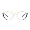 Seksi Kedi Göz Bayan Bahar Çerçeve Gözlük Müstakil Lensler Stil Renk Tasarımlı Tam Metal Ince Gözlük Kenarları
