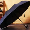 Classic English style Umbrella Men Automatic 10Ribs Strong WindResistant 3 Folding Rain Business Male Quality Parasol 210721