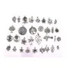160st antika silver blandade blommor träd lämnar charmhängen för smycken tillverkar örhängen halsband diy tillbehör2124841