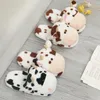 Arrivée 2021 mignon en peluche doux vache floue ANIMAL femmes pantoufles dames maison chambre