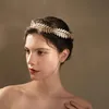 Retro Altın Saç Band Barok Başlıklar Vintage Zeytin Yaprakları Çiçek Tiaras Crown Düğün Headdress Gelinler Mücevher Aksesuarları Kadın Headwear Al9539