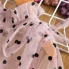 Kızlar Polka Dot Prenses Elbise 2 3 4 5 6 Yıl Toddler Çocuk Doğum Günü Şifon Kabarık Vestidos Çocuk Peri Parti Düğün Giysileri Q0716