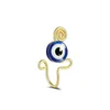 Koppar tråd spiral klipp på näsa ring studs onda ögon orm forma falska piercing smycken