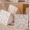 Chic "Special Day" Candy Box Flower Laser Cut Trójkąt Wedding Party Favor Posiadacze Ślub Dekoracji Ceremonia Papier Papier