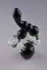 AUF LAGER Schwarze Glaspfeife Glasbubbler Rauchpfeife Wasser Glasbong kostenloser Versand