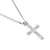 Hip Hop Cross Pendant Men Women Jewelry Iced out Gold Silver Color Bling Rhinestone Crystal Cross Pendant Necklace Chain