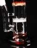 bong in vetro rosso con raccordo 14.4 mm piattaforma petrolifera alta 28 cm Kit di raccolta nettare chiaro con soffione Percolatore spedizione gratuita