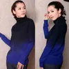 Wholesale-varejo por atacado multi-cores mulheres turtleneck lã pulôver blusas padrão de árvore camisa de malha tops s m l xl