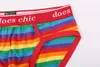 Maikun helt ny design regnbåge randig gay pride bomull underkläder boxare LGBT underkläder briefs för män