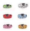 Collari Pet lampeggianti Collari per cani con LED colorati in nylon colorati Collo stile zebra a led 2.5m Larghezza 8 colori S / M / L