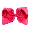 50 pcs 8 inch solid colour ribbon ABC hair bows clips Plain colour school Party Pageant headwear hair Accessories HD3493