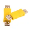 USB 커넥터 옐로우 컬러 USB 여성 잭에 여성 잭 어댑터 USB 2.0 AF AM 어댑터 M ~ M 변환기