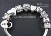 100pcs/lot Tibetan Silver Heart Spacer Big Hole Beads Metal Alloy Bead Fit European Bracelet Jewelry DIY