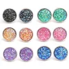 Moda 12mm Resina Druzy Drusy Rodada Brincos Sereia Escala De Peixe Padrão De Aço Inoxidável Brincos Handmade Stud For Women Jewelry