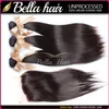 4PCS Virgin Human Hair Weft With Closure 4x4 Natural Color Straight Peruvian Bundles Weaves Full Head 8A8301814