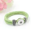 Wholesale Snap Jewelry liobonar snaps buttons charms Bracelet Wrist Leather Bracelets bangle women gift