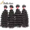 Remy Human Hair Bundels Deep Wave Onverwerkte Braziliaanse Europese Maleisische Maleisische Indiase Peruaanse haar Weft Extension Full Ends Bellahair