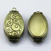 Beadsnice memory picture blank brass locket double locket engraved flower locket 4 picture pendant charm ID 3294