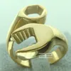 18K gold Filled Wrench Shaped TOOLS HANDYMAN Stainless Steel Ring R153 Size 7153300388