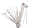 GOSO 6 em 1 dobrável fechadura da porta abridor de serralheiro ferramenta Lock Pick Set