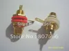100pcs Gold Plated RCA Female Jack Panel Mount Chassis Socket Red + white