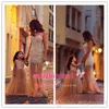 Girls Pageant Dresses Sheer V Neck with Pearls A Line Lovely Luxury Party Gowns Champagne Child Pageant Party Wear Custom