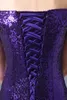 2016 Embroidery Mermaid Evening Dresses Purple Sequined Tulle arabic dresses Off Shoulder Dresses Party Evening Custom Lace Up Pro6195605