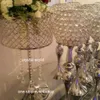 Vase à fleurs en cristal, vase en cristal pour mariage en finition dorée, vase en cristal pour