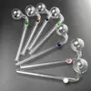 14 cm krökta glasoljebrännare rörrörsrör med olika färgade balancerglasrör