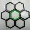 السيليكون dab mat Quality FDA Food Grade غير قابلة للاستخدام غير القابل لإعادة استخدام Bho Wax Slick Oil Hexagon شكل الألياف الزجاجية المقاومة للحرارة