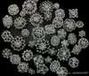 20p silver / guld x blandad bulk bröllop brud dekoration silver färg blomma kristaller broscher brosch bukett rhinestones 001