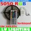 LED Light Light 5050 SMD RGB Ruban Light Light Wstążka Nie Wodoodporna 12 V Fita de Led with 44keys IR Remote Controller