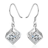 Nouvelle plaque en argent sterling Boucles d'oreilles Whitehead DFMSE583, boucles d'oreilles en argent 925 pour femmes Dangle Chandelier mariage pierres précieuses usine directe