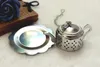 304 roestvrij staal zilverachtig theepot vorm thee infuser zeef tool groothandel gratis verzending