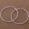 High quality 925 sterling silver hoop earrings large diameter 5-8CM fashion party jewelry pretty cute Christmas gift free shipping 1343