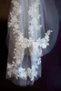 Véu de casamento champanhe marfim branco, 1 camada, comprimento do cotovelo, apliques de renda, cristais Swarovski, bordado, lantejoulas, personalizado br311y