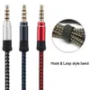 15M Braided aux cord High quality Stereo Audio cable 4poles 35MM Male to Male Headphone jack Auxiliary line for iphone Samsung2820237