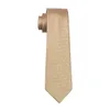 Fast Shipping Gold Tie Set for Men Silk Hankerchief Top Selling Jacquard Woven Classic Business Work Leisure Necktie Set N-0532