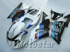 Personnaliser les pièces de moto pour SUZUKI GSXR600 GSXR750 2001 2002 2003 K1 blanc noir bleu kit de carénage GSXR 600 750 01-03 carénages RA91