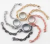 10st / lot mix färger slät vanligt glas 25mm flytande locket armband armband för kvinnor mode smycken