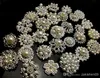 20p silver / guld x blandad bulk bröllop brud dekoration silver färg blomma kristaller broscher brosch bukett rhinestones 001