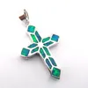 Fashion Opal Jewelry; Blue Opal Pendant Mexikansk eld Opal Pendant Den senaste designen Women Jewelry