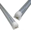 Tubos de LED integrados AC85-265V 2800K-6500K 45W T8 Tubo LED Luzes Dupla Linhas Chips V-Forma 6FT SMD2835