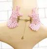 Bohemia Knit Bridal Accessories Set Pink Custom Made Wedding Necklace Earrings Bracelet 2016 New Fashion Knit Accessory With Crystal Rhinest