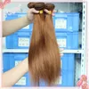 8A Peruanische Reine Haar Seidige Gerade Bundle-angebote Honig Blonde Menschliche Haarwebart Einschlag Verlängerungen 100G / Pcs 10-30 Zoll, keine Verwicklung, keine Sheding