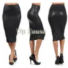 Hot Selling black Red Women High Waisted Skirt Pencil Skirt Leather Skirt Plus Size High Quality Drop Free shipping M/L SV02