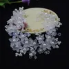 Kwiat głowy Kwiat Epipillum Flower Handmade Crystal Frontal Pearl Wedding Tiara Wedding Hair Akcesoria