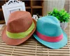 2015 nya stilar Barn Fedora Hat Kids Sunhats Sommarflickor Boys Hat Kids Caps