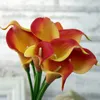 جديدة Calla Lilly Flower Flowers Silk Plastic Plastic Lily Pouquets for Bridal Wedding Bouquet Home Decoration Fame Flowers 8 Color7787313